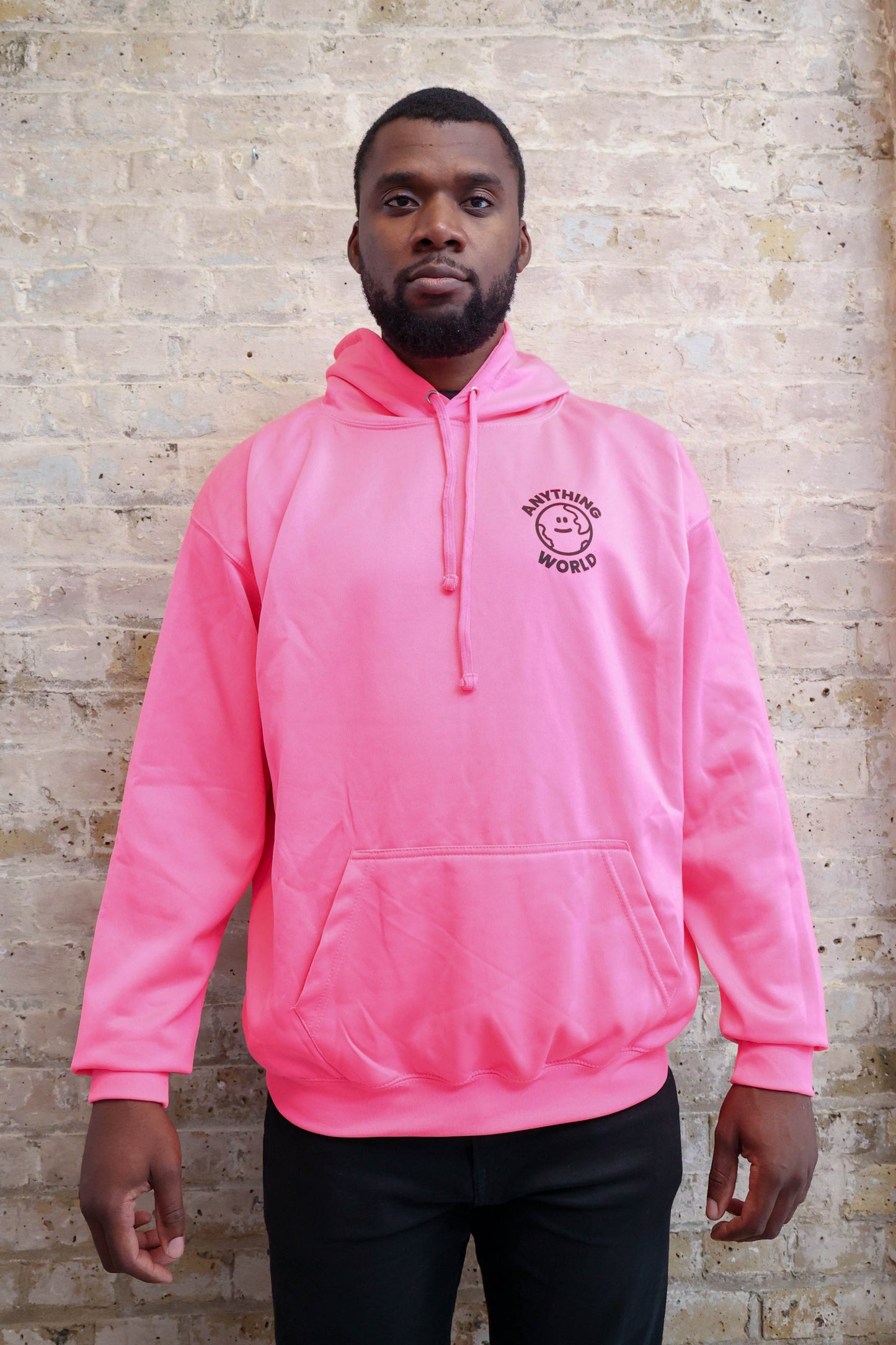 Neon Pink Hoodie | Small Print