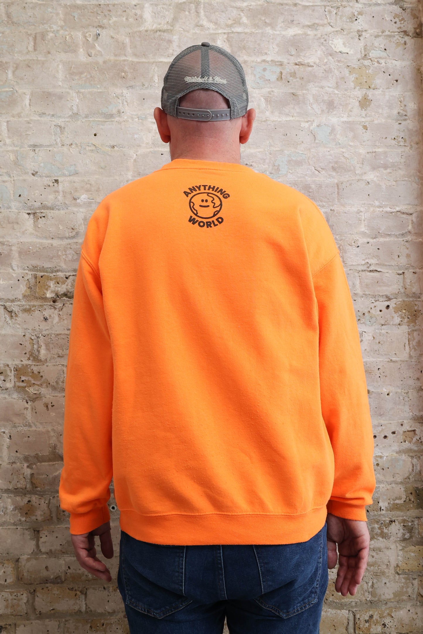 Neon Orange Jumper | Big Print